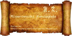 Miserovszki Kunigunda névjegykártya